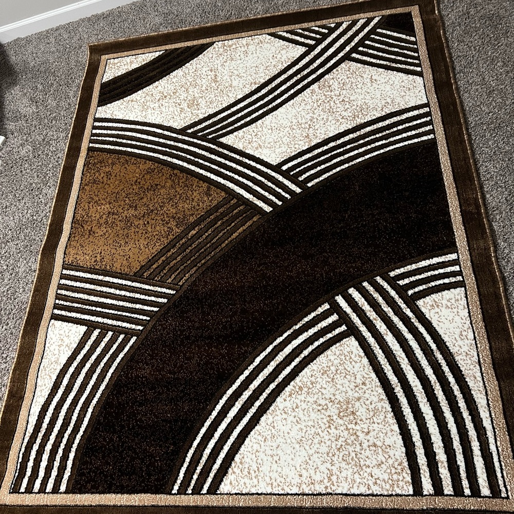 Brown beige carpet